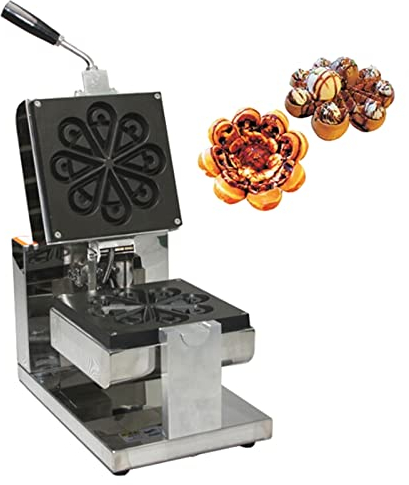 PYapron Commercial Electric Waffle Maker, 1090W, Stainless Steel, Non-Stick, 8 Slice Belgian Waffles, Adjustable Temperature, Deep Fill, Modern, Sleek Style