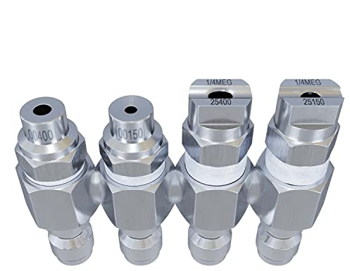 Jariko Jrod Pressure Washer Nozzle 5-6 GPM - High Pressure Hose J rod Nozzle - 1/4 Quick Connect for Soft Wash System - 4 Way Pressure Washer - 4 Tip Soft Wash Nozzle - Pressure Washer Accessories