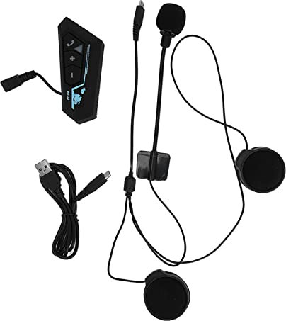 Vikye Motorcycle Helmet Bluetooth Headset, BT22 Bluetooth 5.0 Noise Reduction Sports Headset, Multifunction Wireless Headphones Fit for Motorcycle Helmet, Auto Answering