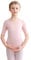 Aiseyi Ballett Body Mädchen Kinder Turnanzug Leotard Ballettanzug Kurzarm Balletttrikot Tanzbody Rosa 120