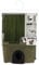 TENDANCE Rideau de Douche avec Anneaux intégrés 180 x 200 cm Vert Kaki et Noir
