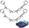 AYNKH 2 Stück Nieten-Metall-Schuhkette, Punk-Charms, Gothic-Stil, Schuhdekoration für Männer und Frauen, DIY-Clogs, Pantoletten, Sandalen, Einheitsgröße, Kunststoff