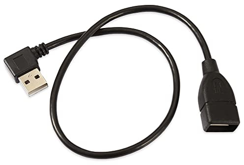 CY USB 2.0 A Type Male Left Angled to USB 2.0 Female Extension Cable 90 Degree Connector 40cm
