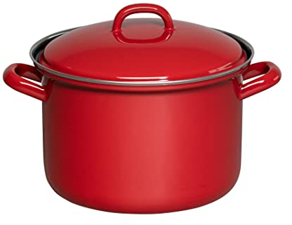 Riess, 0124-020, Fleischtopf mit Deckel 20cm, 3.5L, Classic, COLOR ROT, LBH 27,6 x 21,7 x 18,2cm, Gewicht 1,6kg