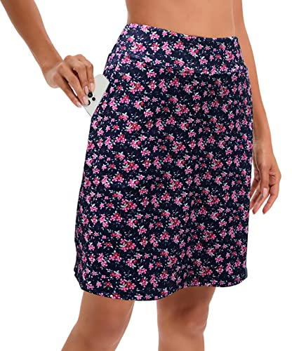 Timuspo Damen Knielange Hosenrock Sommer Wanderröcke Sport Skorts mit Innenhose &; Tasche für Sommer-Outdoor-Reisen