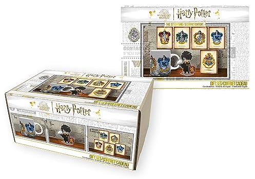 ABYSTYLE - Harry Potter Geschenkset Hogwarts Tasse + Acryl® + Postkarten