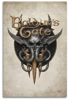 Baldur's Gate 3 Spiel-Poster, dekoratives Gemälde, Leinwand, Wandposter und Kunstdruck, moderne Familienschlafzimmer-Dekoration, Poster, 30 x 45 cm