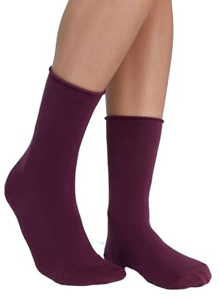 ALBERO NATUR | Socken mit Rollrand | 98% Biobaumwolle (kbA), 2% Elasthan | GOTS zertifiziert