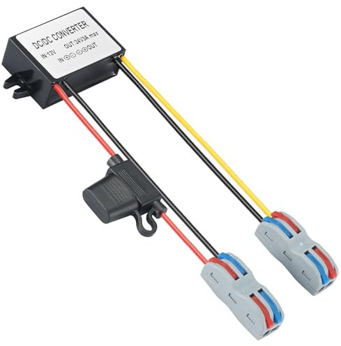 YABOANG DC-DC-Wandler-Spannungs 10-22V zu 24V, Spannungswandler 12V zu 24V 3A 72W MAX, Voltage Voltage Boost Converter 12V to 24V 72W 3A mit wasserdichter Sicherung und Klemmleiste