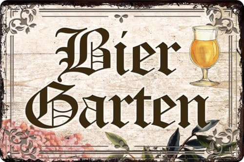 Wetterfestes Biergarten, Garten, Kneipen Deko Schild - passend für Bier und Bar Fans, Liebhaber und Genießer 30x20 cm (Pils)