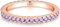 Lisandra Scott Anello da donna in argento 925 con cristalli viola in oro rosa – Anello da donna con scintillanti pietre di ametista, gioielli di qualità da gioielleria, anello da dito impilabile,