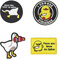 AIZHAZHA 4 Stück Patches Klett, Klett Patch Lustig, Süße Tier Velcro Patch Ente, Lustige Patches Klett Aufnäher Ente für Rucksack, Hundegeschirr, Kleidung, Hüte, Jacken