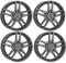 4x Dezent Felgen Alufelgen TZ graphite 7.5Jx17 ET30 5x112 kompatibel mit Mercedes Benz B C CLC CLK E GLA GLK SLK SLK/SLC A B C CLA E GLB G