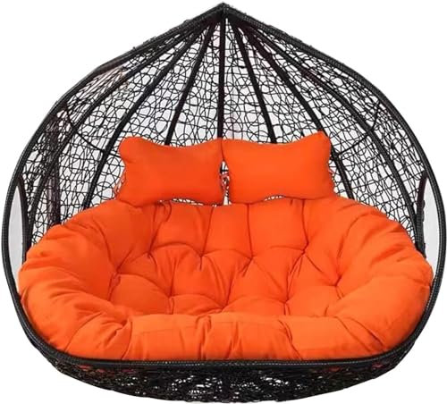 Large Outdoor Hanging Egg Chair Swing for 2 Person Double Hanging Basket Chair Hammock with Cushion Replacement Extra Large Size (51 * 43in)