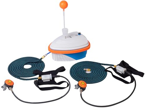 TUDIVING-Sistema di Immersione Professionale Senza bombola Impermeabile, Sistema di Immersione Portatile Ricaricabile con Narghilè e regolatore di respirazione (7H Double Use)