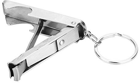 Mini Stainless Steel Nail Cutter Clippers Bottle Opener Key Ring Tool for Daily Use