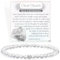 Guyode Edelstein Armband Elastizität Perlenarmband Damen mit 1 Schmuckkästchen Armband Perlen Naturstein Armbänder Damen für Freundin Lehrerin Tochter Ehefrau Mutter (Weiß)