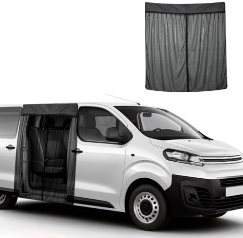 tivekeo Moustiquaire Auto Remplacement pour Citroen Jumpy/Toyota ProAce/Peugeot Expert 2016-2025, Moustiquaire pour Porte Latérale de Voiture, Magnétique Monocouche, Insectes Respirants pour Camping