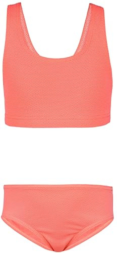 Aquarti Mädchen Sport Bikini Racerback Bustier & Bikinislip, Farbe: Jacquard Punkte Orange, Größe: 170