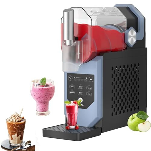 Ice Slush Machine,2L Professional Slushie Machine with 5 Pre-set Programs,Frozen Drink Maker with LED Display,Soft Serve Ice Cream Machine,Self-Cleaning,for Restaurant, Home, Snack Bar, Cafeteria
