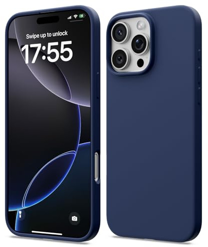 ACRONIX for iPhone 16 Pro Max Case, Slim Liquid Silicone Cover Navy Blue | 6.9 Inch,Ultra Thin,Lightweight Durable,Shockproof Protection,Dust Resistant,Anti-Scratch,Soft Slim Grip,Gel Rubber