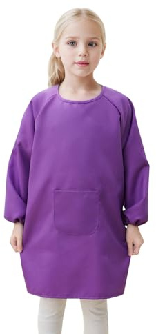 Long Sleeve Shirt Girls Tops Boys Shirt Kids Art Coat Apron with Pocket for Kids Artist Painting Aprons Smock with Long Sleeves