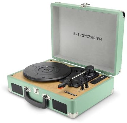Energy Sistem Retrospin - Tocadiscos con 40W Peak Power, vinilos, RCA, Puerto USB y Bluetooth In/out.