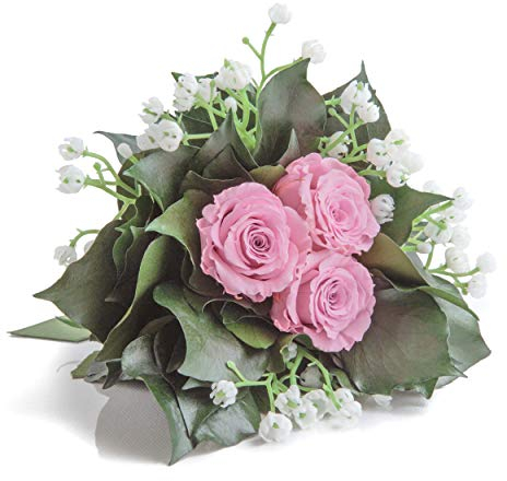 Blumenstrauß Blumenversand mit exklusiven, konservierten langhaltenden Rosen Hochzeitsstrauß für Braut und Brautjungfer von ROSEMARIE SCHULZ GmbH Heidelberg (3 Rosen, Rosa)
