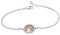 Materia Women's Cubic Zirconia Rose Gold Tree of Life 925 Silver Bracelet 17 – 19 cm Adjustable 1 with Trinket Box # 71 _ B4