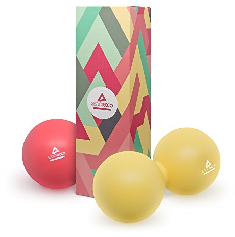 Lacrosse-Ball (7 cm de diamètre) dans le kit Balle de massage 100% silicone alimentaire Pour traiter les tensions et les durcissements. Ballon de fascia pour massage ciblé