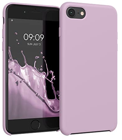 kwmobile Cover per Apple iPhone SE (2020/2022) / 8/7 Custodia - Back Case per Smartphone in Silicone TPU - Protezione Gommata - malva pastello