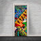 FCFLXJ Türtapete Selbstklebend TürPoster Türaufkleber 3D Graffiti 90x200cm Wohnzimmer Schlafzimmer Badezimmer Wasserdicht Abnehmbare PVC-wasserdichte Schale und Stock-Tür-Wand