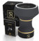 Shisha prémium con cabezal de piedra. Cachimba elegante de color negro, hecha a mano, cabeza esmaltada para una óptima conservación del calor y un disfrute más duradero