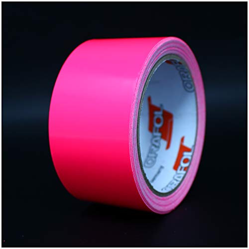 10 Meter (1,79€/Meter) Glanz Zierstreifen Auto Motorrad Boot Modellbau Silber Chrom - Finest Folia Dekorstreifen Seitenstreifen (Neon Pink, 50mm Breite)