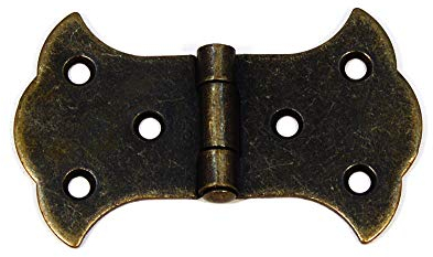 4 Stücke 80x50mm Scharniere Eisen Alt Gold Beschläge im restaurierungsshop Antik Veraltete Beschläge Vintage Schabby Messing Tür Möbelband