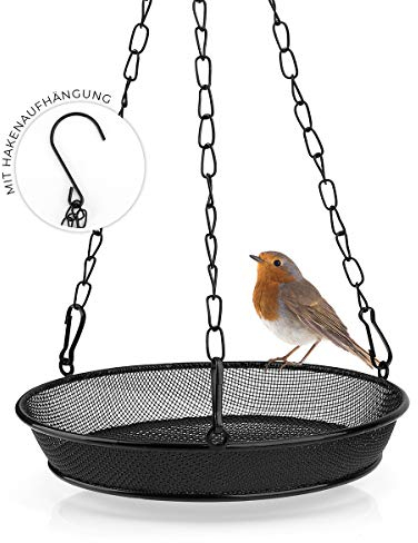 Wildlife Friend I Comedero Colgante para Gusanos de la harina, 18 cm de diámetro, comedero para pájaros, estación de alimentación de Metal para Aves Silvestres Durante Todo el año
