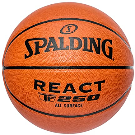 Spalding React TF-250 Basketball für drinnen und draußen, 75 cm