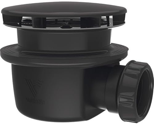 Valentin Bonde de Douche Horizontale - Ø 90 mm - Extra Plate - Noire