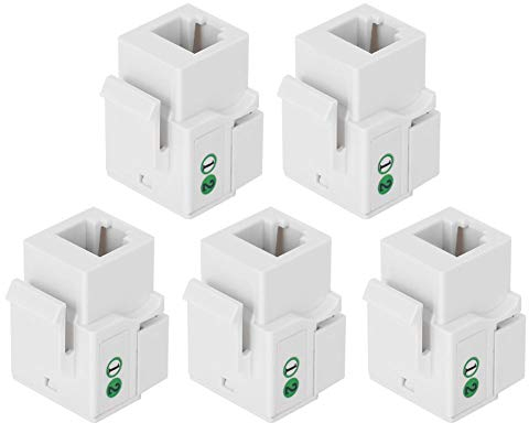 Presa telefonica CAT3, RJ11 Accoppiatore del connettore della linea telefonica del jack trapezoidale del telefono con copertura antipolvere