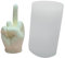 3D-Silikonform für Mittelfinger, ideal für Kerzen, Harzprojekte (S)