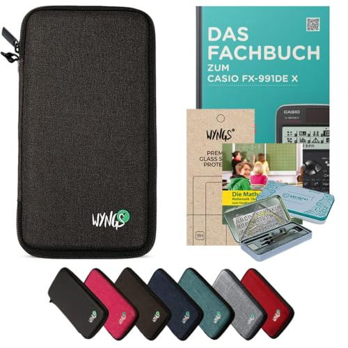 CALCUSO Zubehör Streberpaket Dunkelgrau kompatibel für Taschenrechner Casio FX-991DE X