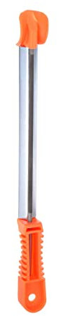 sourcing map Chainsaw File, 11/64 (4.5mm) Round Rasp Chrome Steel Double Cut with Sharpening Guide Handle