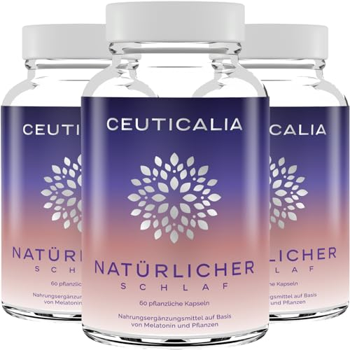 Complément Alimentaire Sommeil Naturel - Aide au Sommeil pour S'endormir Vite, Bien Dormir, Mieux Dormir - Pour Adulte - Mélatonine, Valériane, Mélisse, Escholtzia - 180 Gélules, 90 Jours