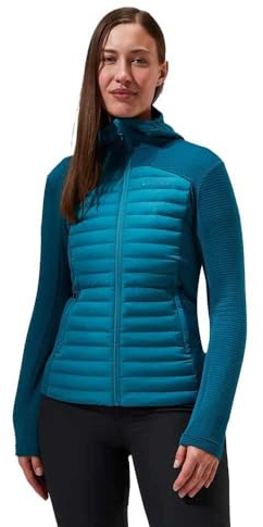 Berghaus Nula Hybrid Synthetic Insulated Jacke für Damen, Dschungel-Jewel/Deep Ocean, 40