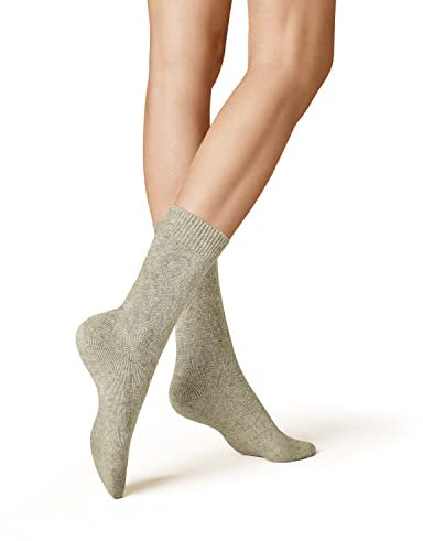 KUNERT Damen Socken Winter Structure wärmend Lichtgrau 35-38