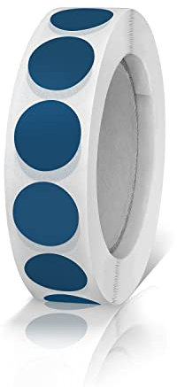 Runde Aufkleber 13mm Blau Selbstklebend Rolle kleine Klebepunkte Etiketten Farbkodierung kreise Sticker Wetterfest 1000 Stück