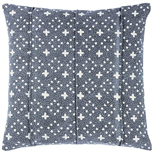 Yard Helm Cushion Cover (Ink, 50 x 50 cm) | Soft textured washed cotton with a relaxed finish for casual contemporary styling