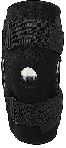 Huairdum Rodillera con Bisagras, Protección Ligera para Menisco, Rodilleras, Ventilación, 2 Tiras de Soporte de Aluminio para Exteriores