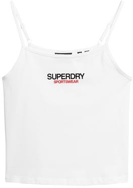 Superdry Damen Figurbetontes Sportswear Trägertop mit Logo