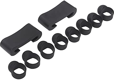 8 Stück Zungentrommel-Fingerhülsen, 2 Stück Trommelstockhalter, Fingerwerkzeug für Schlaginstrumente